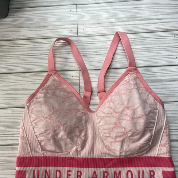 Under armour pink compression sports bra size small - Picture 3 of 11